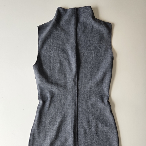 ZARA ZW COLLECTION Seamed Fitted Stretch Mock Neck Long Dress - Picture 5 of 16